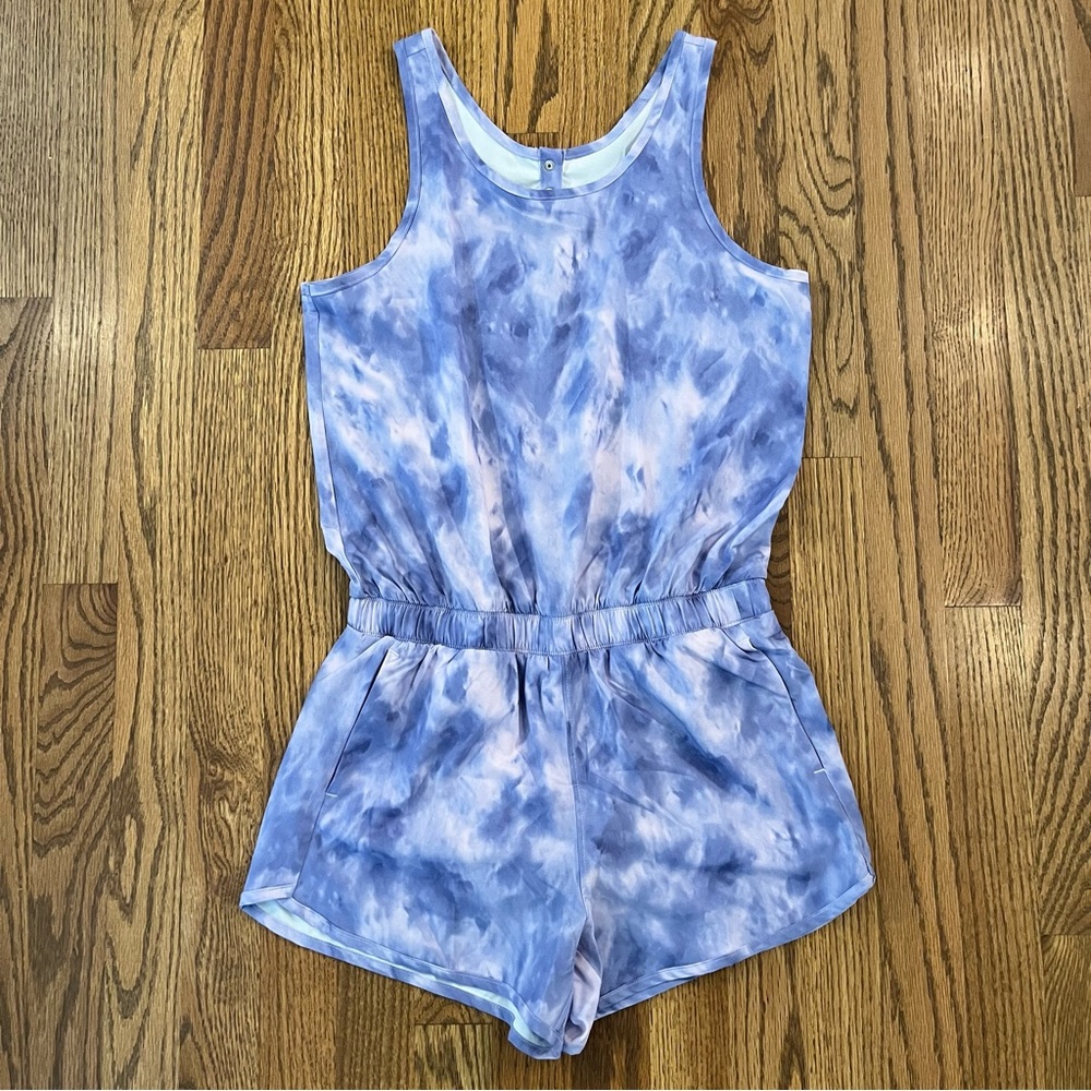 Athleta Girl Run Free Romper XL 14 Taro Purple